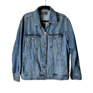 NEW NWT Torrid Julliard Denim Relaxed FIt Trucker Jacket Size 12 / Large